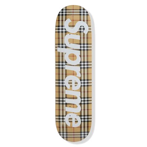 burberry x supreme skateboard|burberry skateboard deck.